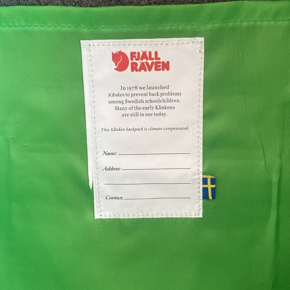 Light GREEN FJALLRAVEN KANKEN backpack - Picture 7 of 7